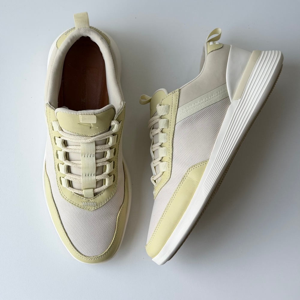 Wolf & Shepherd Crossover Victory Trainer Mens 7 Cream Yellow Lifestyle Sneakers